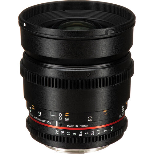 Samyang 16mm T2.2 Cine DS Lens for Canon EF Mount for APS-C
